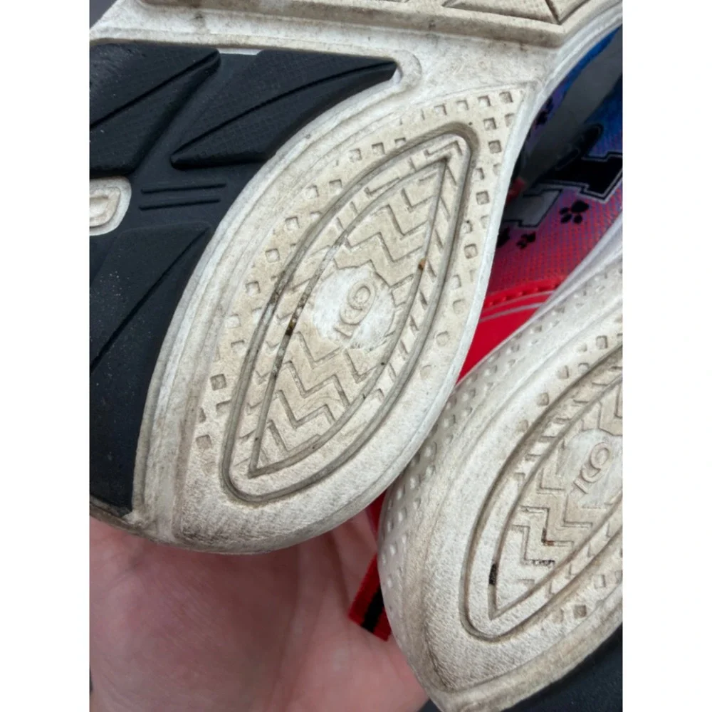 Light up Paw Patrol Boys Sneakers Chase Marshall Hook Loop Shoes Size 9